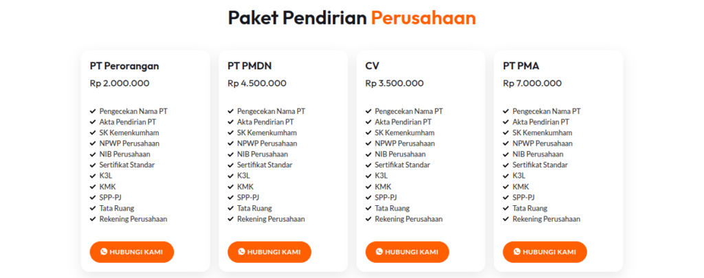Paket Pendirian PT